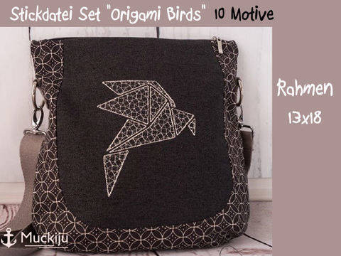 Stickdatei Set "Origami Birds" 13x18