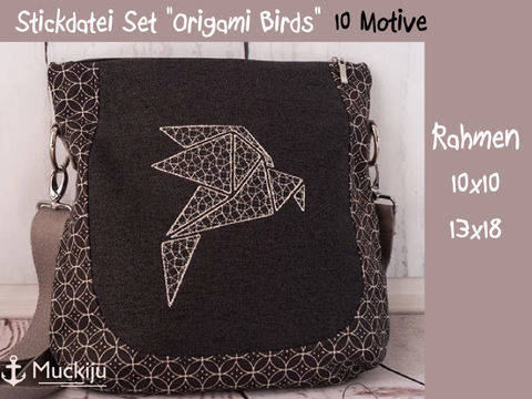 Stickdatei Set "Origami Birds" 10x10 & 13x18