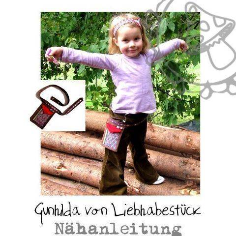 Nähanleitung Gunhilda die Gürteltasche. Einfach zum um die Hüfte binden oder als Ergänzung zu meiner Anleitung Hilde