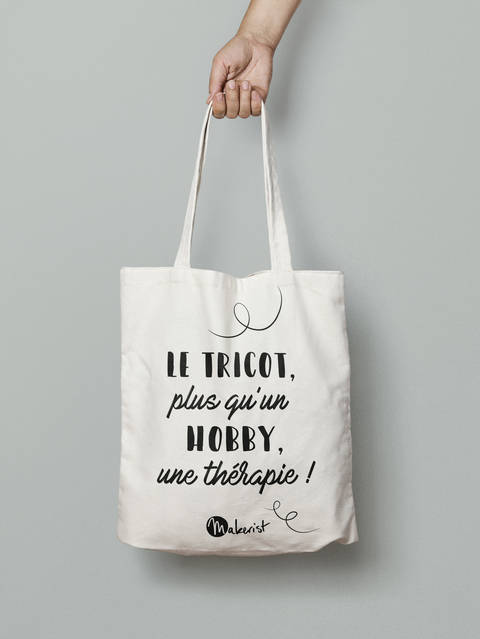 Citation "Le tricot, plus qu'un hobby, une thérapie !" - fichier de découpe plotter