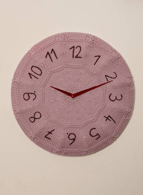 Wohnaccessoires Strick-Uhr Klokke