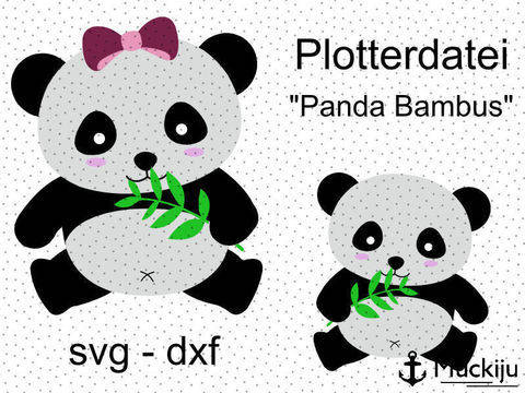 Plotterdatei "Panda Bambus"