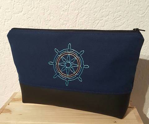 Stickdatei 16x26 Steuerrad Redwork