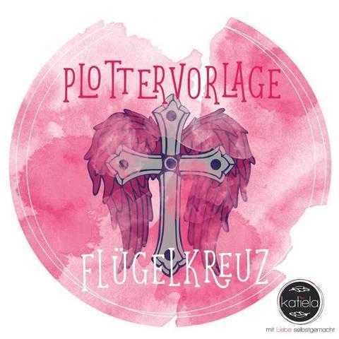 Plottervorlage Tattoo-Liebelei "Flügelkreuz"