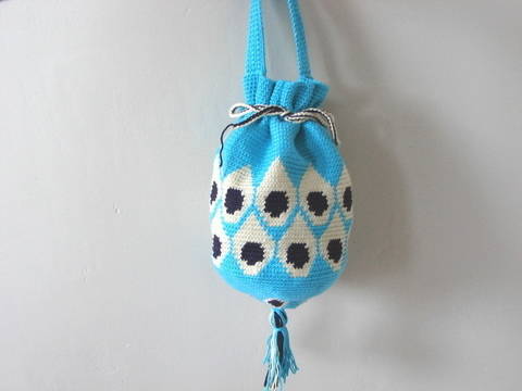 Peacock feather pouch bag - crochet tutorial