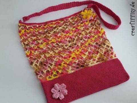 Netztasche Frühlingserwachen - Häkelanleitung