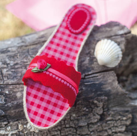 Espadrille-Sandalen im Romantik-Look Nähanleitung mit Schnittmuster