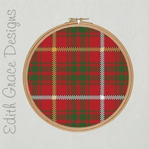 Bruce Tartan Embroidery Pattern