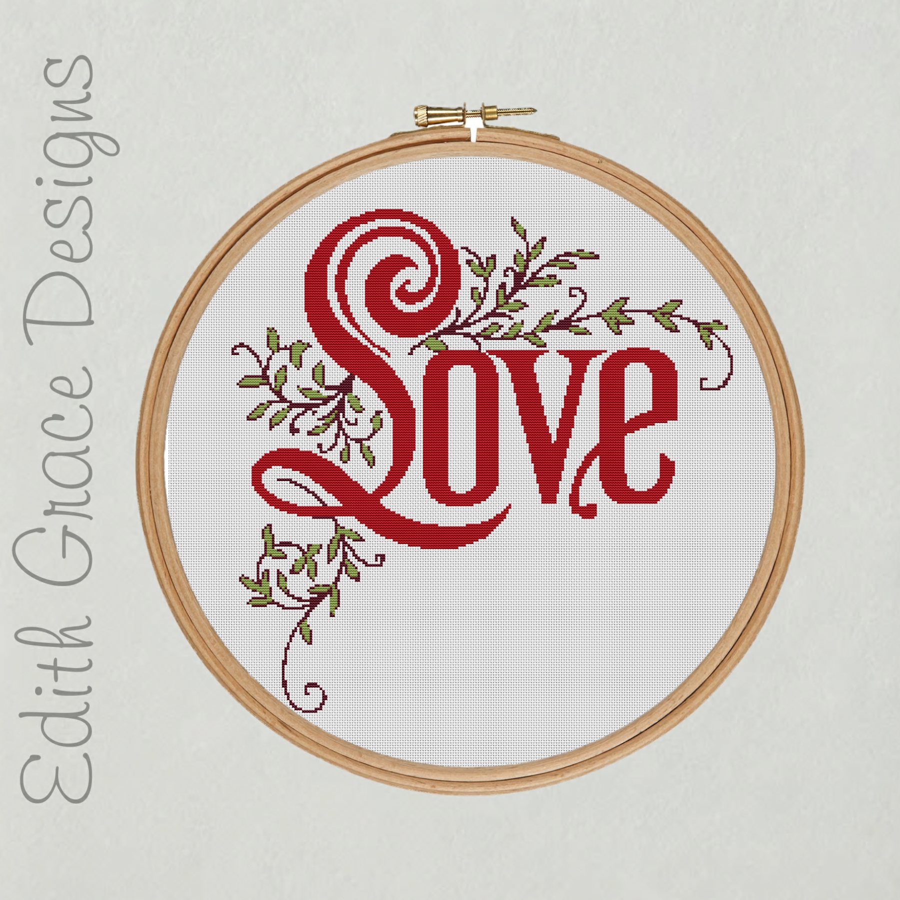 Love Embroidery Pattern
