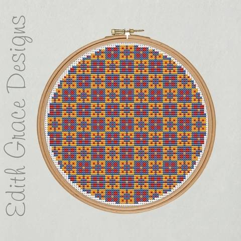 Geometric Folk Art Embroidery Pattern