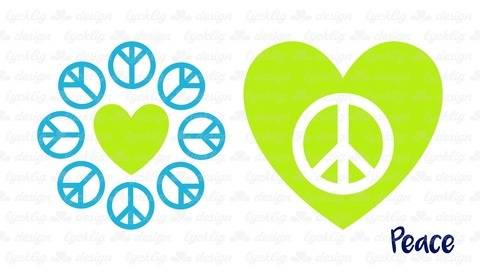 Plotterdatei "Call for Peace" Peace Love Herz