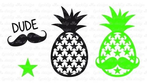 Plotterdatei Ananas Stern Bart