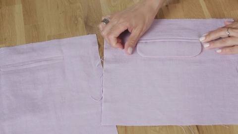 Tuto gratuit poche passepoilée - technique de couture