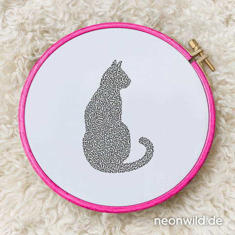 Stickdatei EEE - "Katze sitzend" 10x10