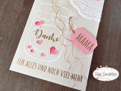 Plotterdatei "Mama Danke" DXF PNG SVG - Herzideen