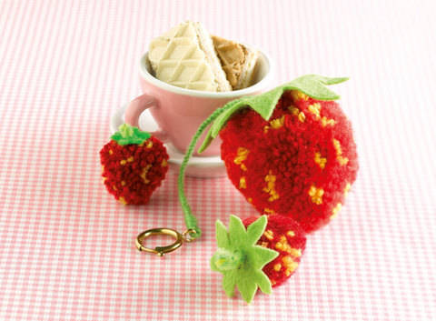 Erdbeeren Bastelanleitung