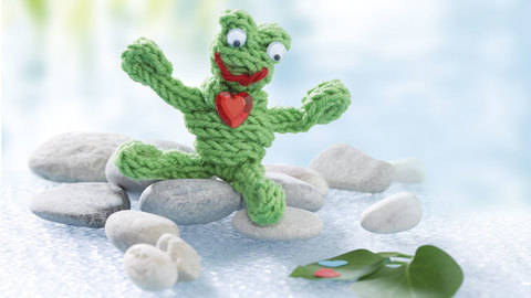 Herziger Frosch (Anleitung für Strickliesel)