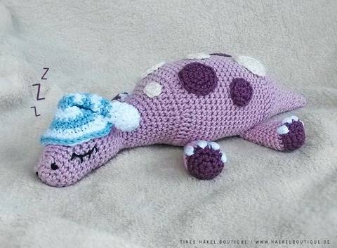 Häkelanleitung "Baby-Schlummerdino" Amigurumi, Kuscheltier
