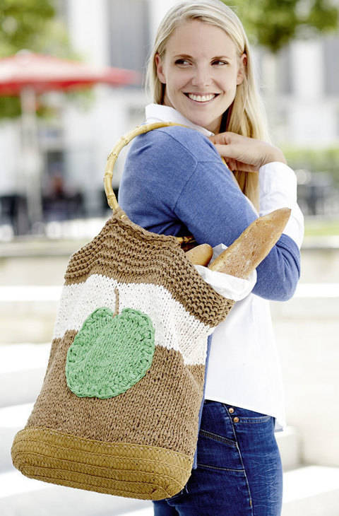Shopper mit Bambusgriff Strickanleitung