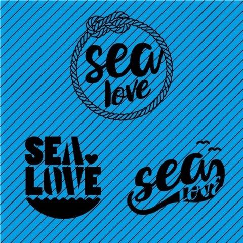 Plotterdatei »It’s Nautical!« – Set Sea Love (3er)