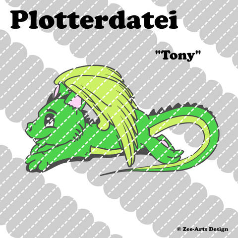 Plotterdatei Tony (Babydrache)