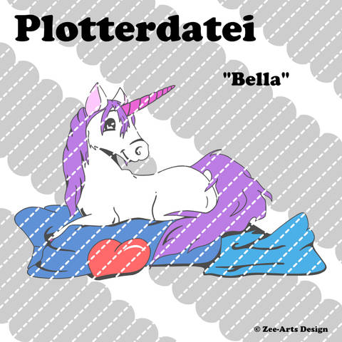 Plotterdatei Bella (Einhorn)
