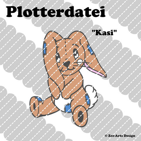 Plotterdatei Kasi (Bunny sitzend)