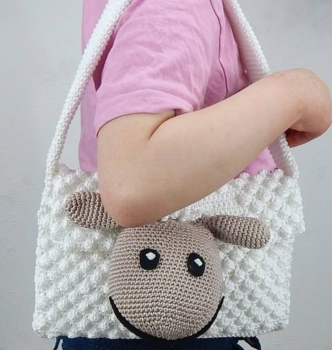 Häkelanleitung Schäfchentasche Kindergartentasche