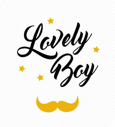 Lovely Boy Moustache - Fichier de découpe Plotter