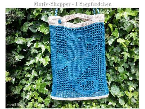 Motiv-Shopper No. I Seepferdchen - Häkelanleitung