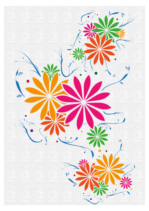 Blumenmuster 1 - Schneideplotter Datei © Danzayart