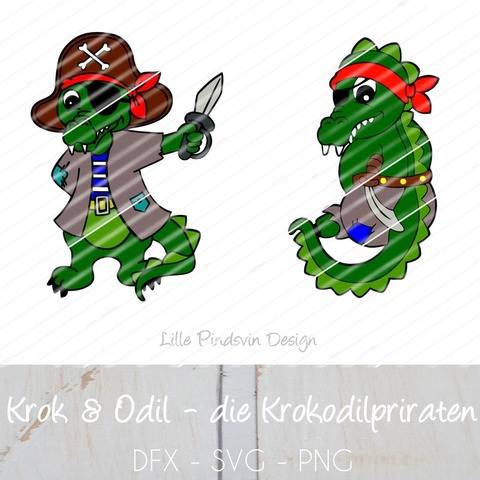 "Krok & Odil - die Krokopiraten" Plotterdatei Krokodile