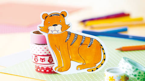 Bestickte Spielfigur ,,Tiger“ Stickanleitung