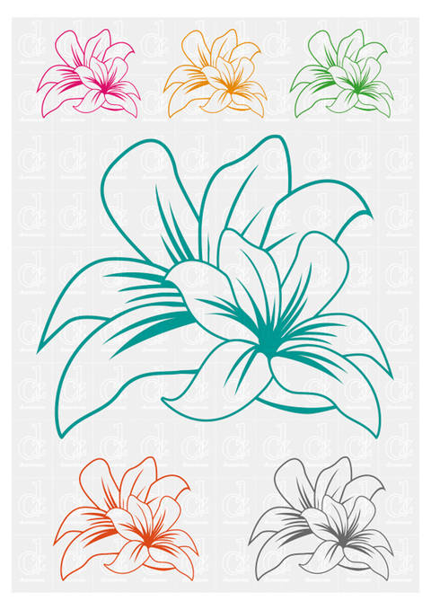 Blumen 2 - Schneideplotter Datei © Danzayart