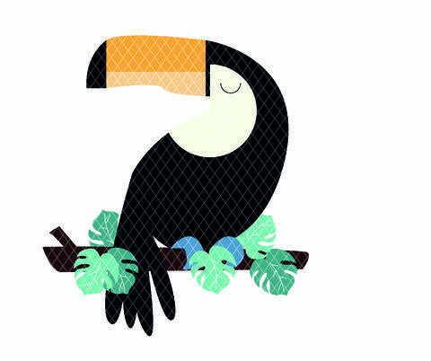 Motif toucan - fichier de découpe plotter