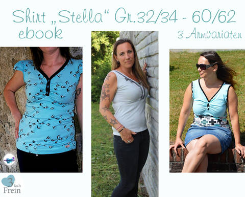 eBook Shirt "Stella" Gr. 32/34 - 60/62