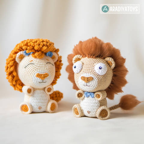 Crochet Pattern of Lion Cubs Bobby and Lily by AradiyaToys