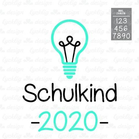 Plotterdatei Schulkind 2018 Glühbirne