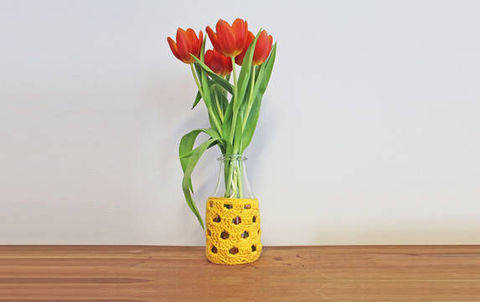 Häkelanleitung Vase Bogen