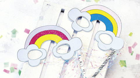 Regenbogen-Party-Brille Bastelanleitung