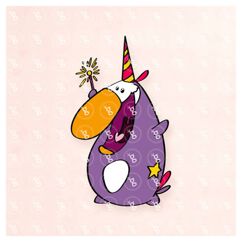 cutting template "chubby penguin - magic" - svg+dxf