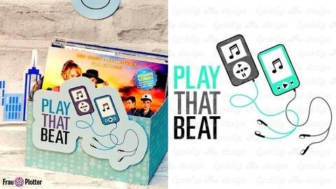 Plotterdatei "Play Music" Mp3 Player Beat