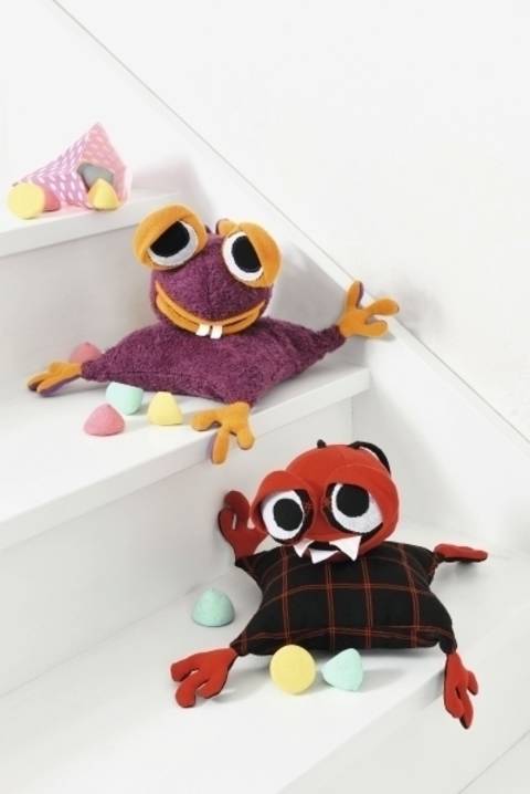 Genähtes Kuschelmonster Barbara Violetta