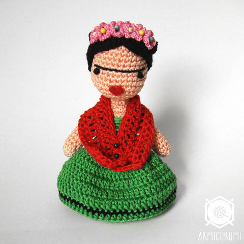 Frida Kahlo Doll - Amigurumi crochet pattern