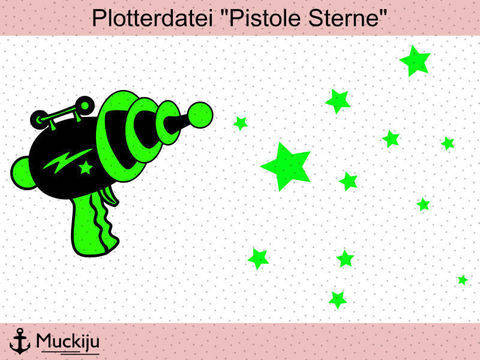 Plotterdatei "Pistole" Sterne