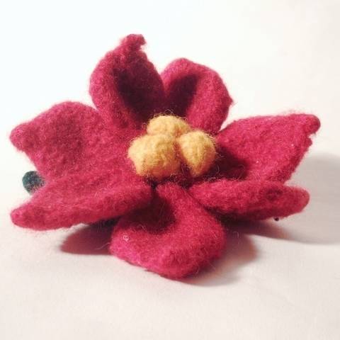 Poinsettia Felt Christmas Flower