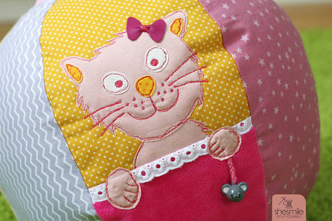 Katze "Kantenhocker Kitty" (Applikationsvorlage)