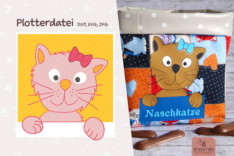 Katze "Kantenhocker Kitty" (Plotterdatei)