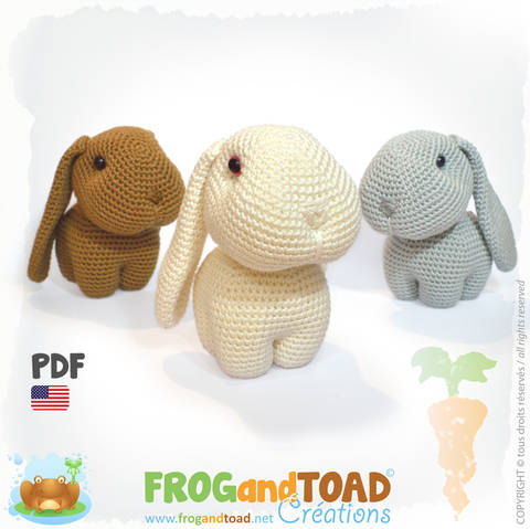Rabbit Happy, Hippy and Hoppy - Amigurumi Pattern American