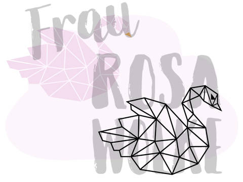 Schwan aus der Geoserie von Frau Rosa Wolke
